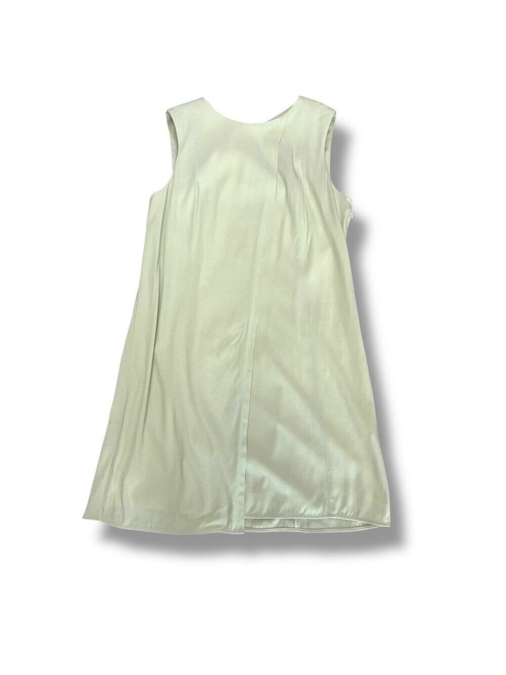 NWT Theyskens Theory Ash White Pale Sage Silk Shift Dress Size 8 - Picture 2 of 12